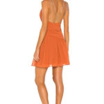 AIIFOS Emily Mini Dress from Revolve size 4 burnt‎ orange chain pleated Photo 15