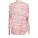 Leo & Nicole Textured Knit Long Sleeve Top Heather Pink Size Large Photo 3