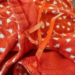 Harper burnt orange floral short sleeved V neck crop top Photo 7