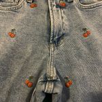 Arizona High Rise Mom Jeans Women’s 9 Light Wash Cherry Embroidered Denim Photo 5