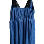 Delia's dELiA’s V Neck Sequin Straps Mini Dress Navy Blue Size Medium Photo 1