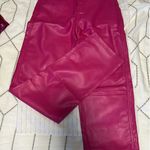 Bershka  Hot Pink Leather Pants Photo 1