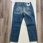 Sandrine Rose Free People High Rise Cropped Jeans Ankle Distressed 31 Zip Fly Blue Photo 5