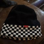 Vans  Black and White Checkered Knit Hat Photo 2