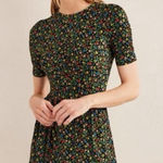 BODEN Ruched‎ Bust Mini Jersey Dress Black Size 2P Photo 0