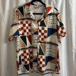 Verge Girl VRG GRL Geometric Button Up Blouse. Size 10.  Photo 0