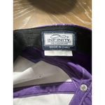 Infinity Headwear Purple Adjustable Baseball Cap With White Stitching & Black Tr Photo 6