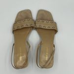 Colin Stuart  Suede Tan Suede Kitten Sling back Heels Size 6.5 B19A‎ Photo 2