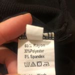 Long Sleeve V Neck Ribbed Side Cutout Slit Midi Dress Black Small Photo 5