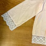 Vintage 1960s Corhan Noumair Pink Lace Hand Embroidered Babydoll Bed Shirt Small Photo 4