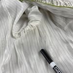 Coldwater Creek Jacquard Animal Print Blazer Womens PL Beige Open Front Ruched Photo 6