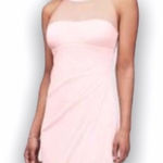 David's Bridal David’s Bridal SZ 0 Long Mesh Dress Illusion Neckline Photo 0