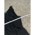 Modcloth Black Surplice Ruffle Refined Sleeveless Wide Leg Jumpsuit Women’s L Photo 6