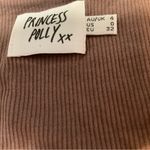 Princess Polly Jaye Top Brown Ribbed Wrap Crop Sz 0 Photo 2