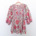 Jennifer Grace Womens Blouse Size S Pink Green Floral Boho Cottage Hippie Retro Pink Photo 6