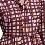 Gal Meets Glam  Lindsey Painted Windowpane Tie Neck Photo 4