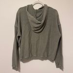 Aerie  Ribbed Hoodie Sage Green Size Medium Cropped Sweatshirt Oversized Photo 5