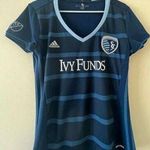 Adidas Sporting Kansas City MLS Women's Navy Blue Official Team Replica Jersey Photo 0