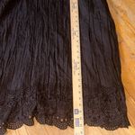 Chico's Brown Crinkle Maxi Skirt with Lace Detail size 1 (US Medium) Photo 6