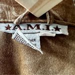 Ami Brown Suede Button Up Jacket Shacket Lightweight Boho Chic Classic Style Size XL Photo 9