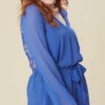 Altar'd State Altar’d State Blue Namimo Romper Photo 1