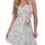 Prómesa Promesa Tan Paisley Print Sweetheart Neckline Mini Dress Photo 3