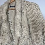 Beige Heavy Cable Knitt Cardigan Size Small Photo 14