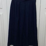 Vintage JBJ Sportswear Women's Navy Midi Skirt Size 8 Lined Casual Blue Photo 0
