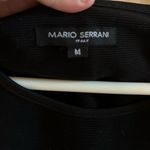 Mario Serrani NWT  Italy Womens Size Medium Black Dress Knit Career Shift Photo 3