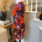 Milly Women’s Chloe Multicolor Froral Cap Sleeve Lined Sheath Dress Size 2 Photo 4