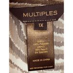 Multiples  Women's Brown Animal Print Pullover Tunic Blouse Top Plus Size 1X Photo 4