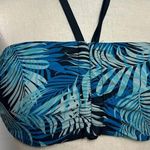 Women’s Tropical Blue Halter Bikini Top with tie around neck NWT Medium Photo 0