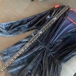 Tobi Navy  Plunging Velvet Romper / Size M Photo 12