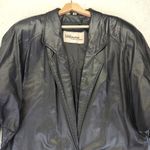 Vintage Wilsons Oversized Black Leather Coat Jacket Women's Size M‎ Size M Photo 2