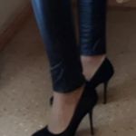 NEW Black Leather Scrunch Bum Pants XS/S Faux Jeans Size undefined Photo 2