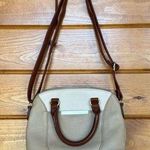 Cream & Brown Faux Leather Women's Handbag Photo 0