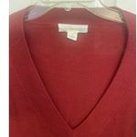 Treasure & Bond VNeck LSleeved Crimson Lightweight Pullover Sweater, A66 Photo 5