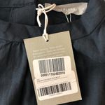 Everlane  The Double-Gauze Shirred Top Cotton High Neck Long Sleeve Black 6 Photo 4