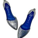 Jeffrey Campbell Jelly Love Silver Glitter D’Orsay Flats Size 8 Photo 0