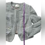 Loft Black and White Striped Women's Blazer Photo 2
