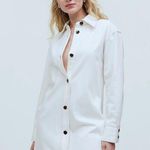 Madewell Denim Oversized Mini Shirtdress In White Size XS Photo 0
