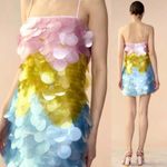 Cynthia Rowley  Daylight Disco Sequin Mini Dress Pink Yellow Blue Size 8 Photo 10