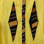 Laffaire Vintage Yellow Funky Seashell Embellished Button Up T-shirt Photo 3