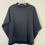 Frank & Eileen  Cape-Style Poncho Sweatshirt Top Black EUC Photo 2