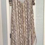 Entro Shirt Dress Snakeskin NO SIZE TAG Beige and Brown Patterned PTP 25” Photo 0