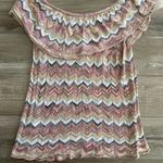 White House | Black Market WHBM - Off the shoulder Chevron short sleeve sweater - Size M Photo 3