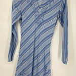 Kashi, bathing suit cover up, blue‎ stripes and sequins, sz M Blue Size M Photo 0
