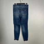 Spanx Women's Pull On Skinny Jeans Size S Midrise Crop Ankle Distressed Raw Hem Photo 7