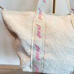 Victoria's Secret Pink Cozy Plush Faux Sherpa Weekender Travel Tote Shoulder Bag Photo 2