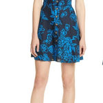Free People  blue floral linen blend mini dress 2‎ Photo 0